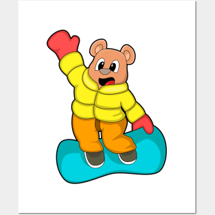 Bear at Snowboard Sports Posters and Art